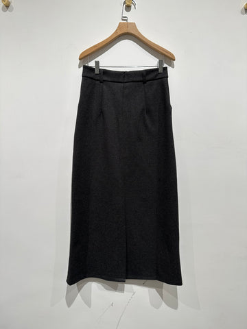 Wool Straight Long Skirt