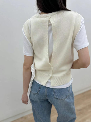 Summer Back Open Cable Knit Vest (20-22Mar $268, 之後批發價$298）