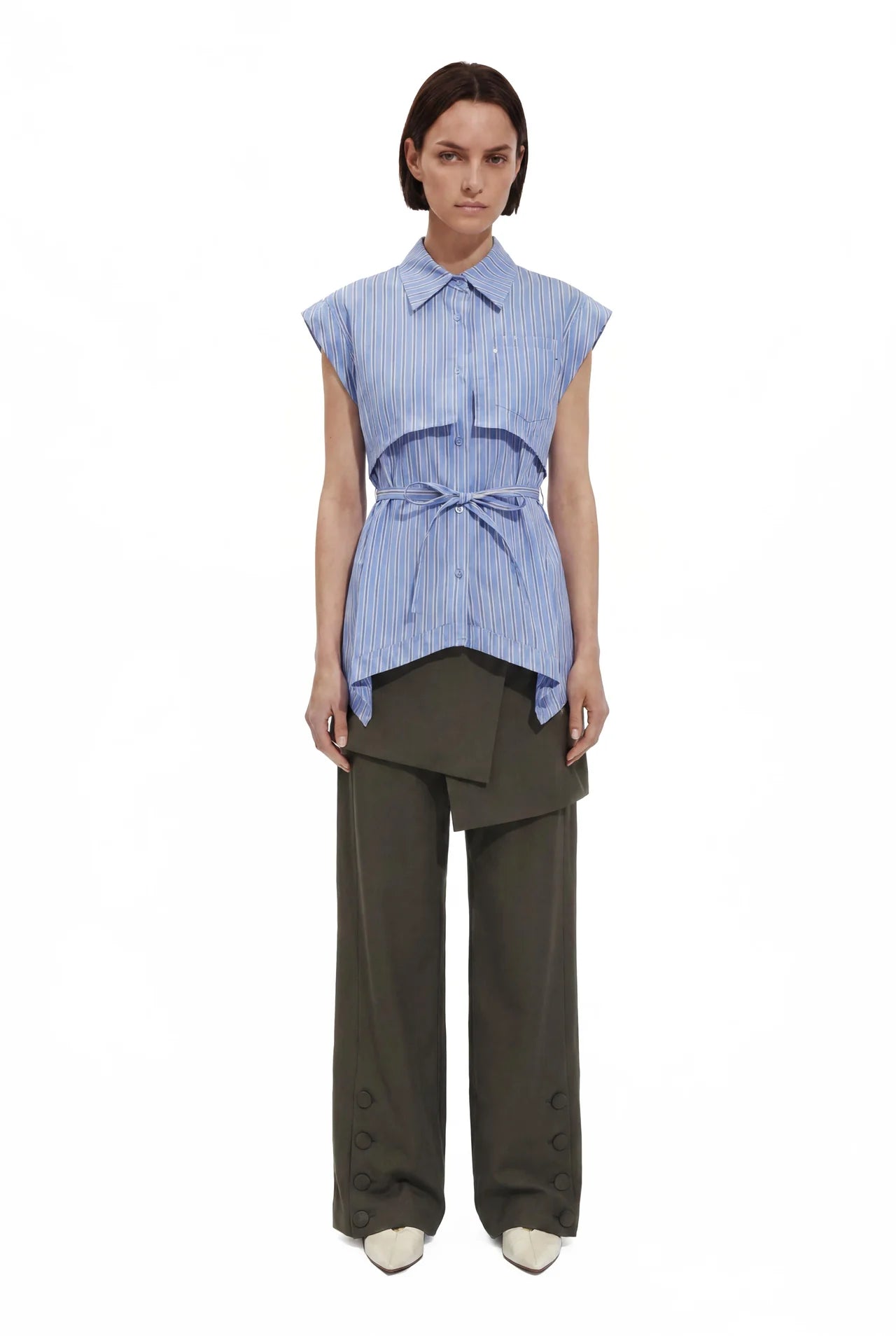 Layers Waistline Shirt Stripe
