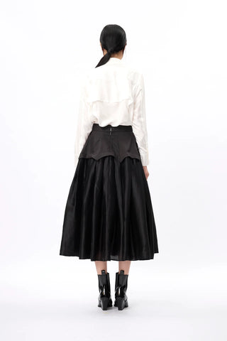 Structural Waistline See-through Skirt
