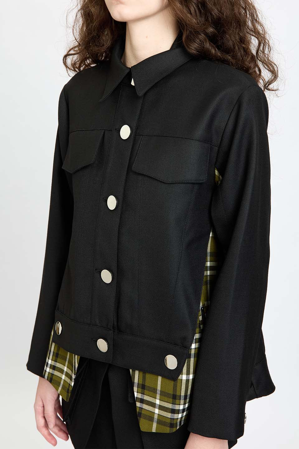 Plaid Inner Layer Wool Jacket