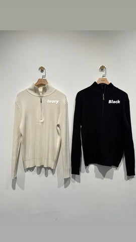 Must Buy Zip Up Knit Top