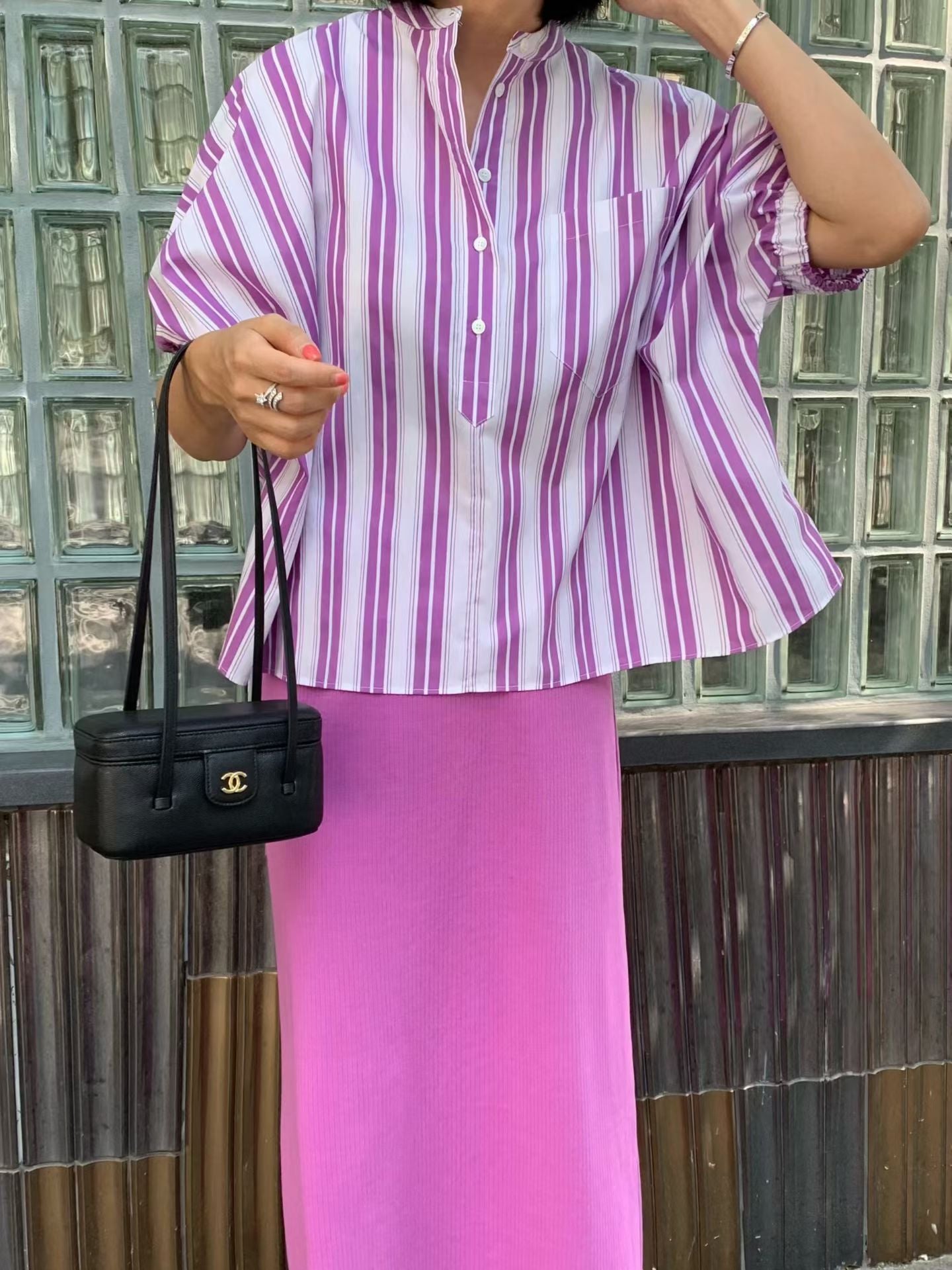 Colourful Stripe Short Sleeves Shirt (18-20Jul 超抵價$468, 之後批發價$498)
