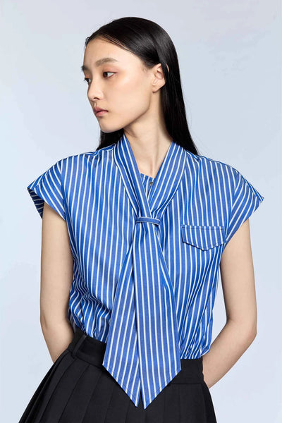 Self-Tie Stripe Shirt