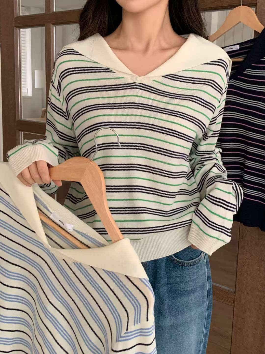 Spring Sailor Stripe Knit Top  (3-5Mar $268, 之後批發價$298）