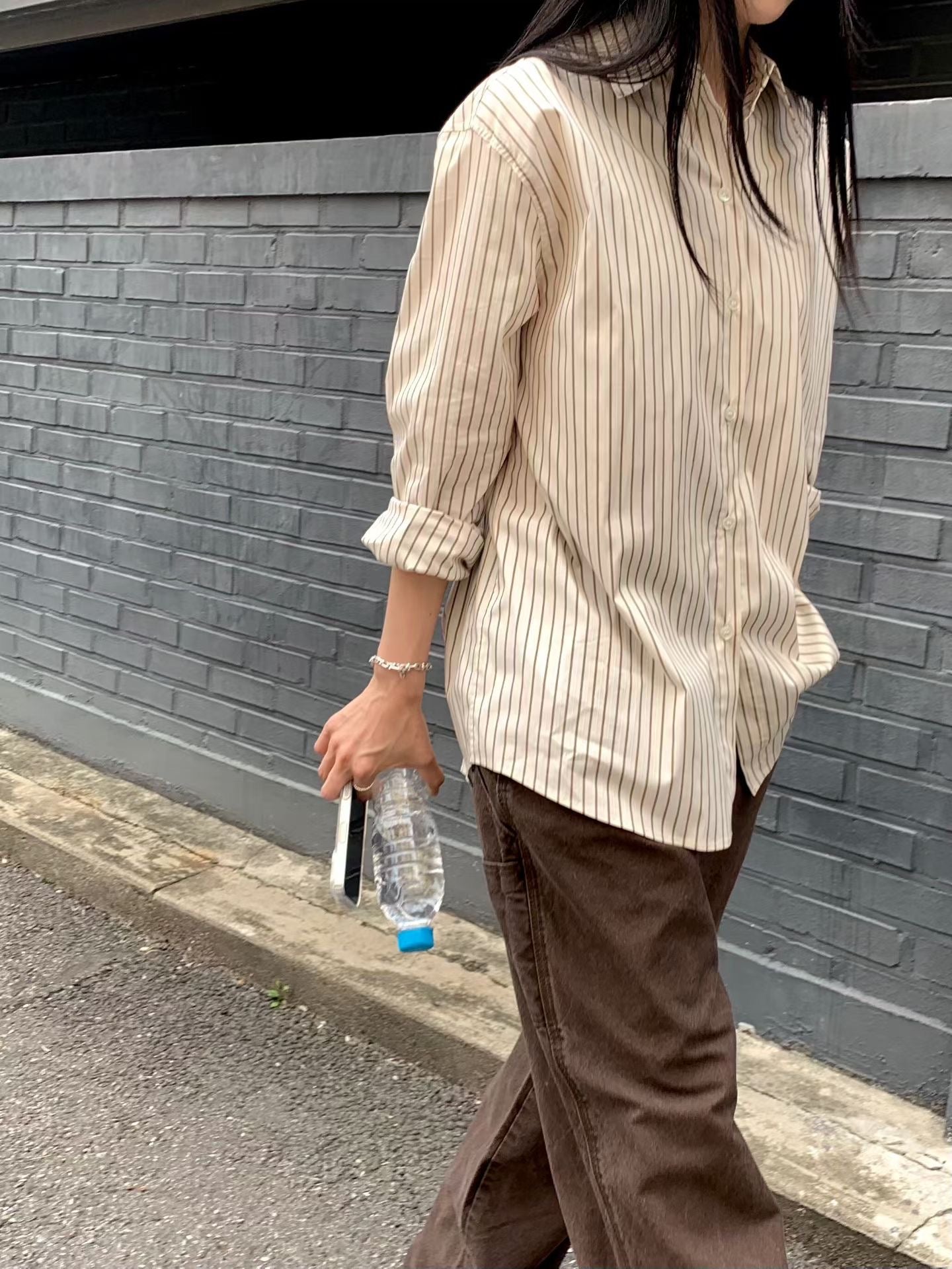 Side Button Twist Stripe Shirt (9-11Sep超抵價$468, 之後批發價$498)