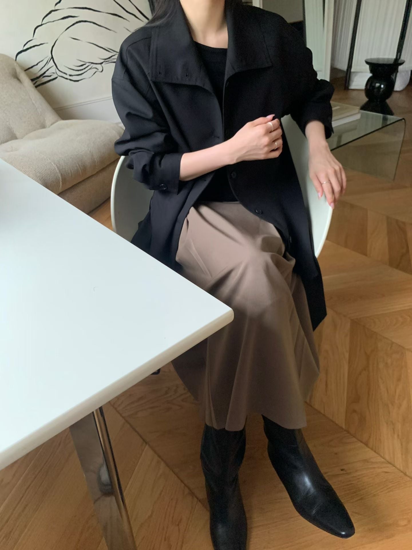 Deluxe High Neck Button Mid Trench Coat (9-11Sep超抵價$1188, 之後批發價$1288)