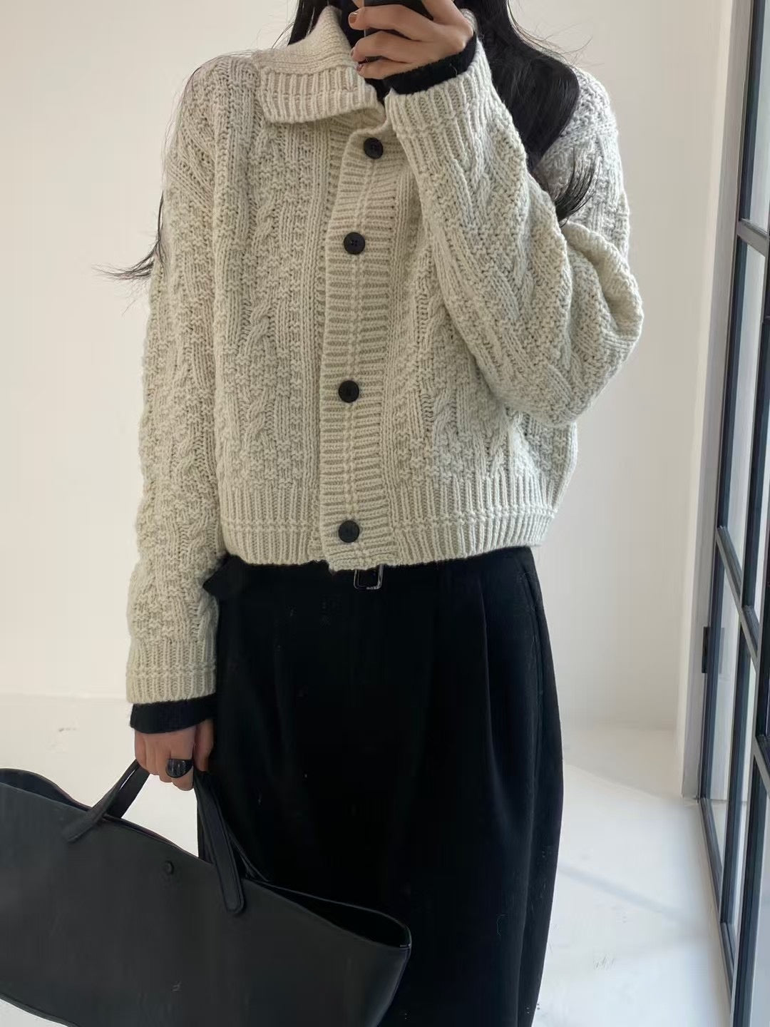 Unique Cable Knit Cardigan