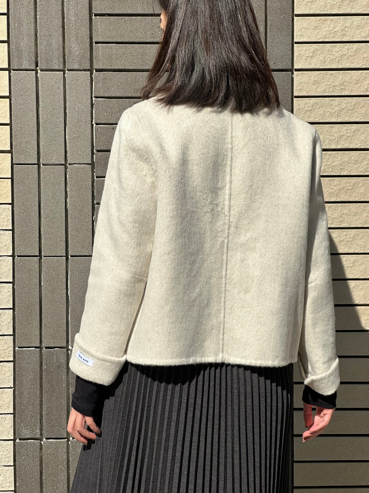 Short Hand Made Collar Wool Coat