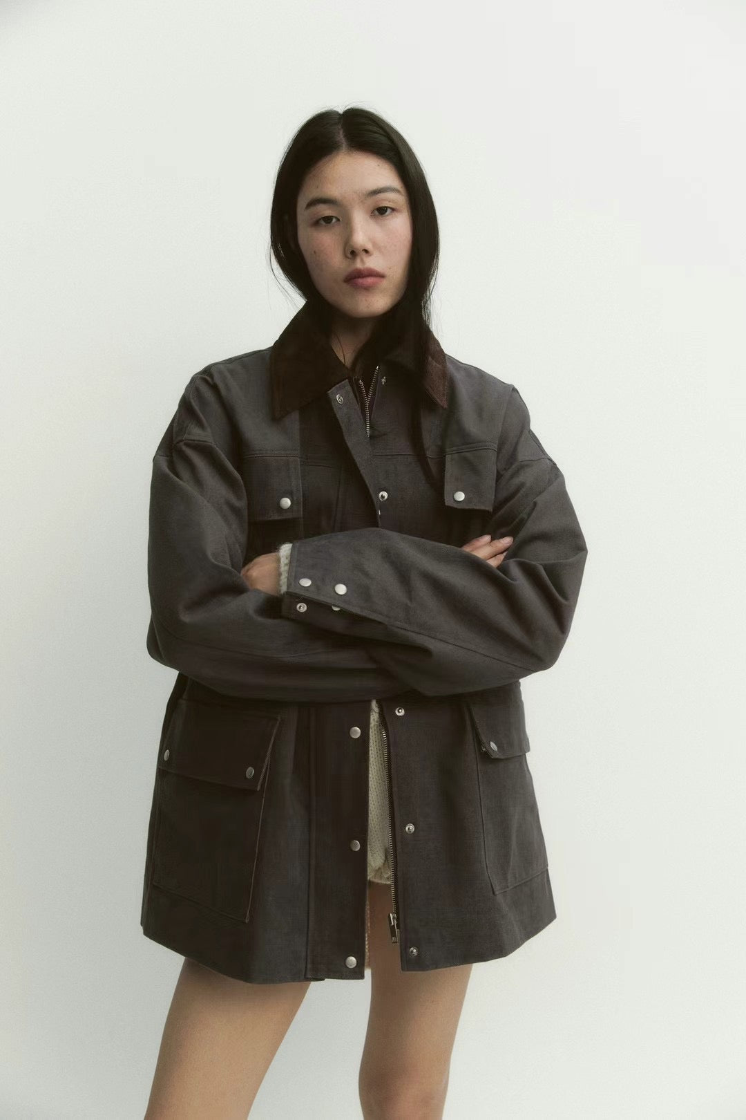 Dreamy Contract Collar Cargo Jacket