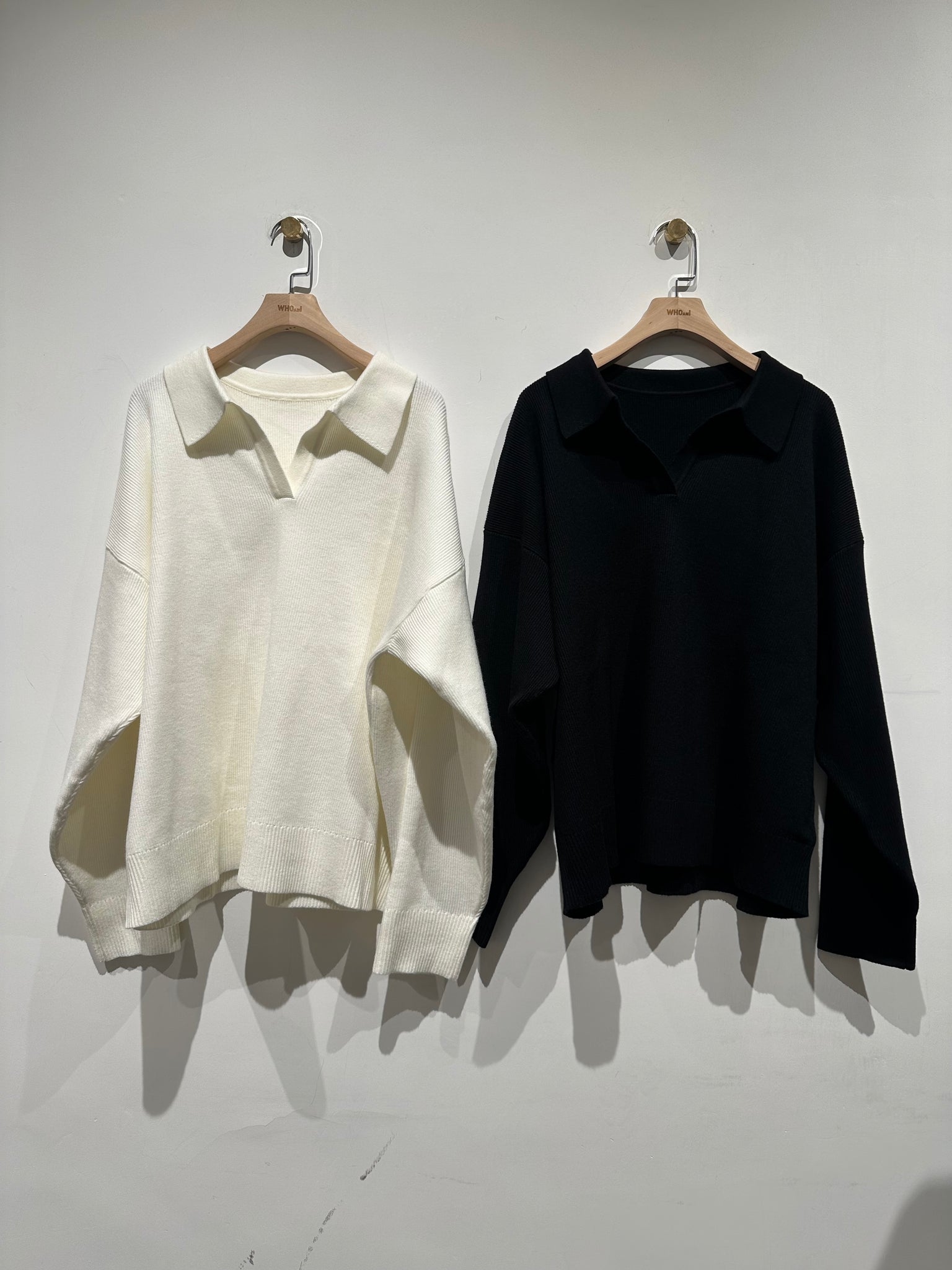 Quality Open Collar Oversize Pullover