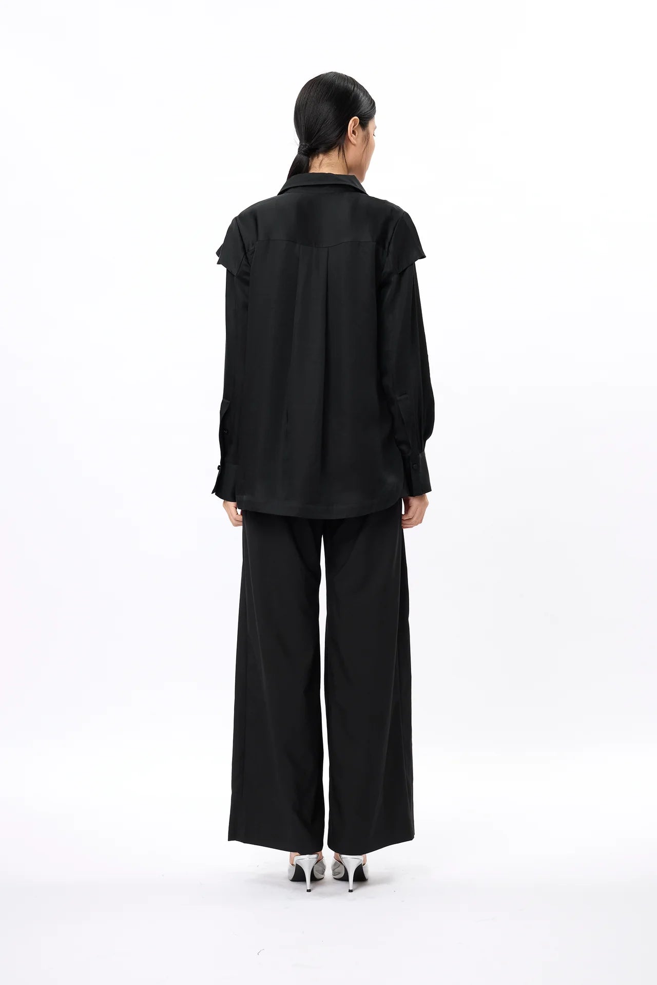 Elegant Cape Flare Shirt