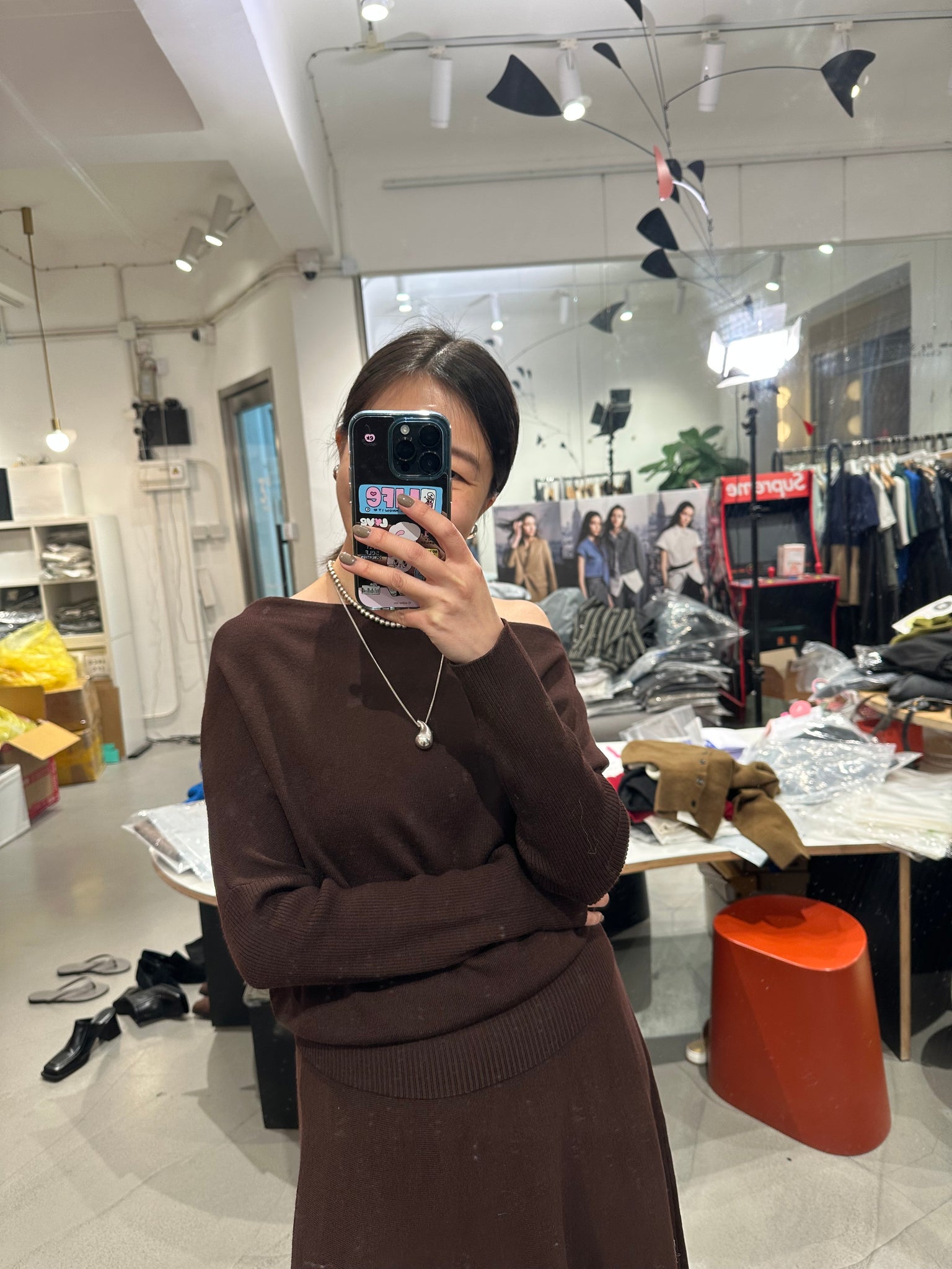 Deluxe Single Off Shoulder Knit Top