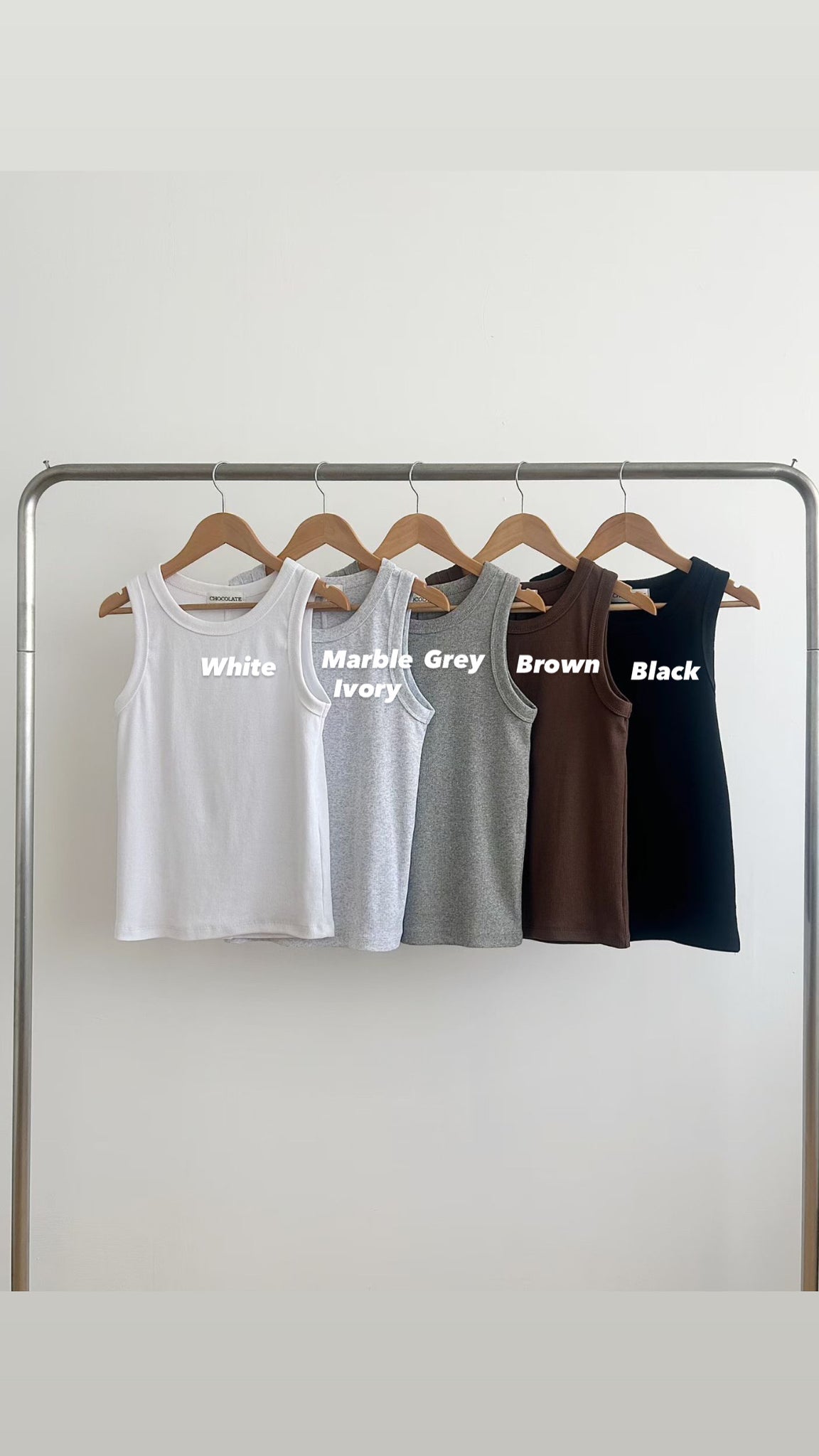 Ribbed Crew Neck Vest (加購$148)
