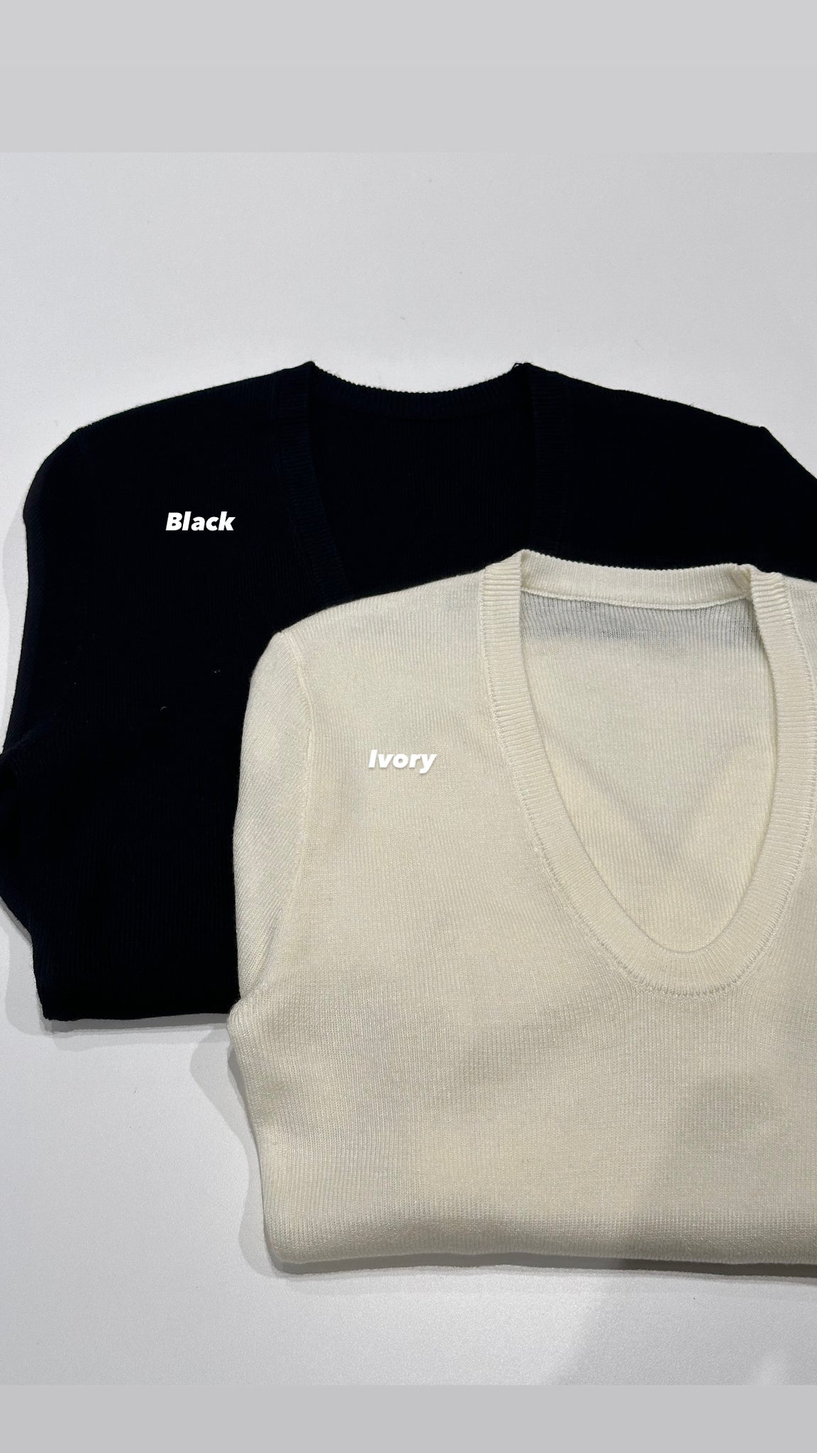 Super Nice Low U Collar Knit Top