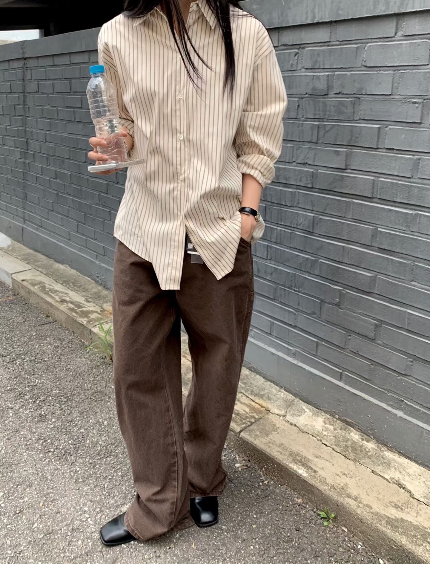 Side Button Twist Stripe Shirt (9-11Sep超抵價$468, 之後批發價$498)