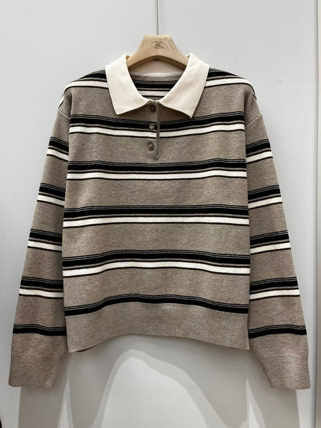Polo Stripe Knit Top