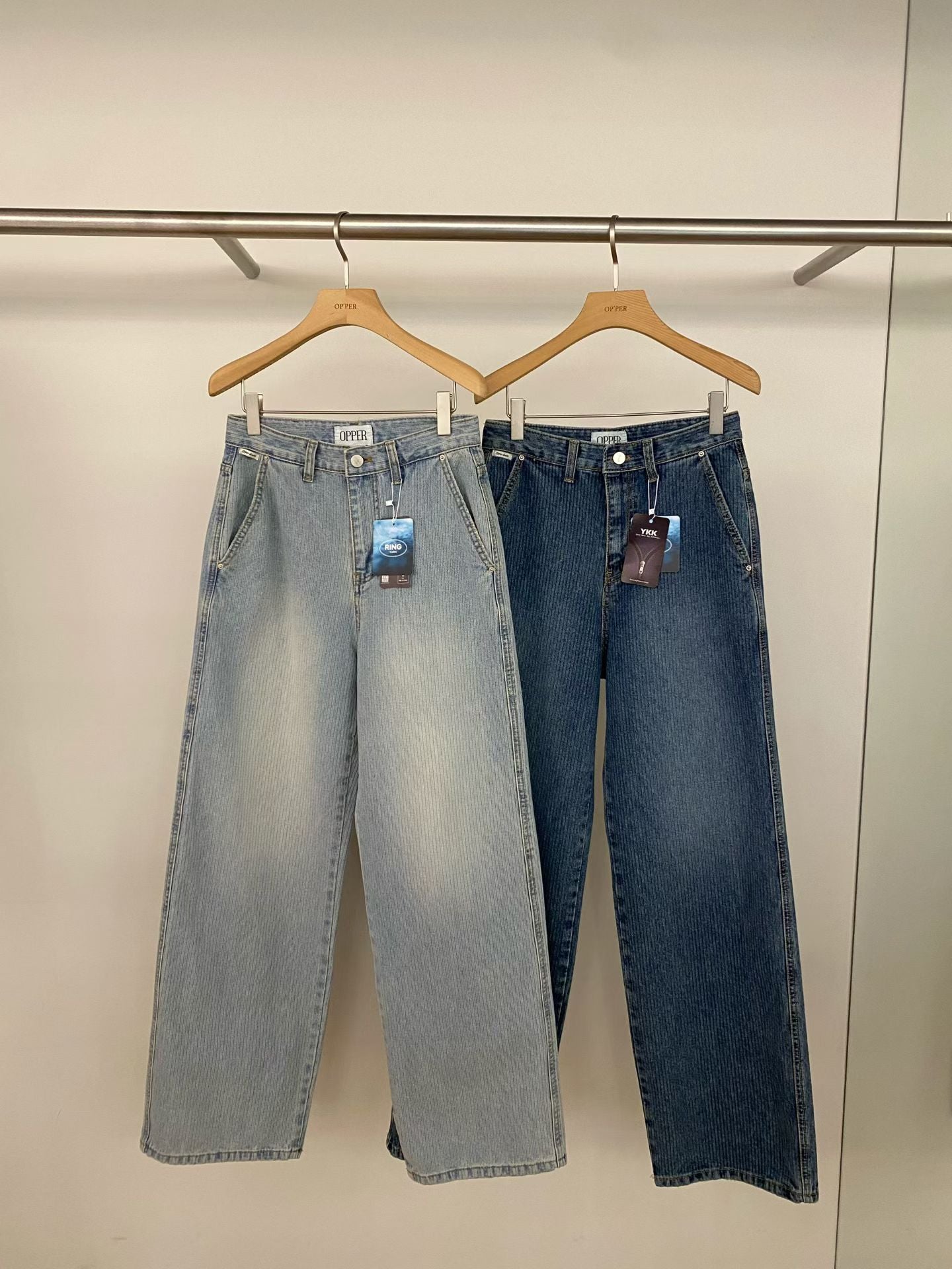 Embossed Stripe Jeans