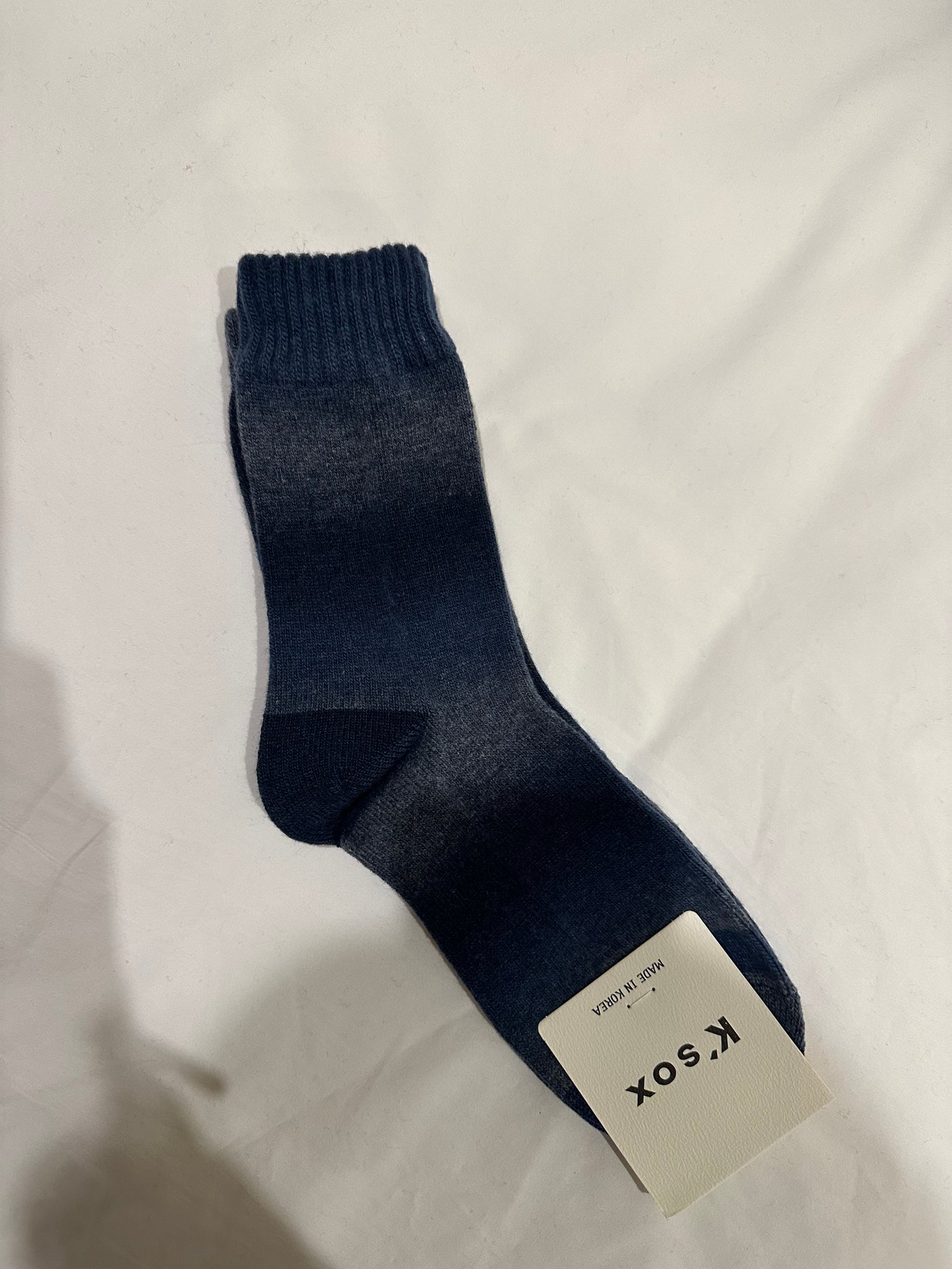 Gradient Wool Socks Navy