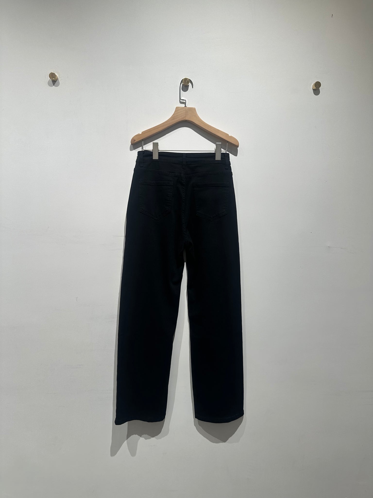 Summer Black Stretching Straight Cut Jeans
