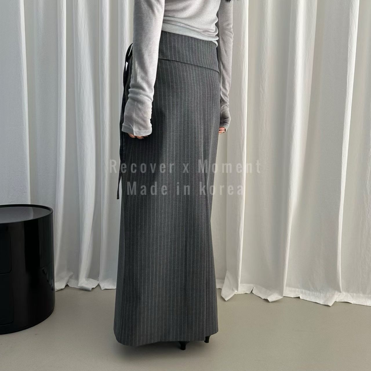 Stripe Long Slim Skirt