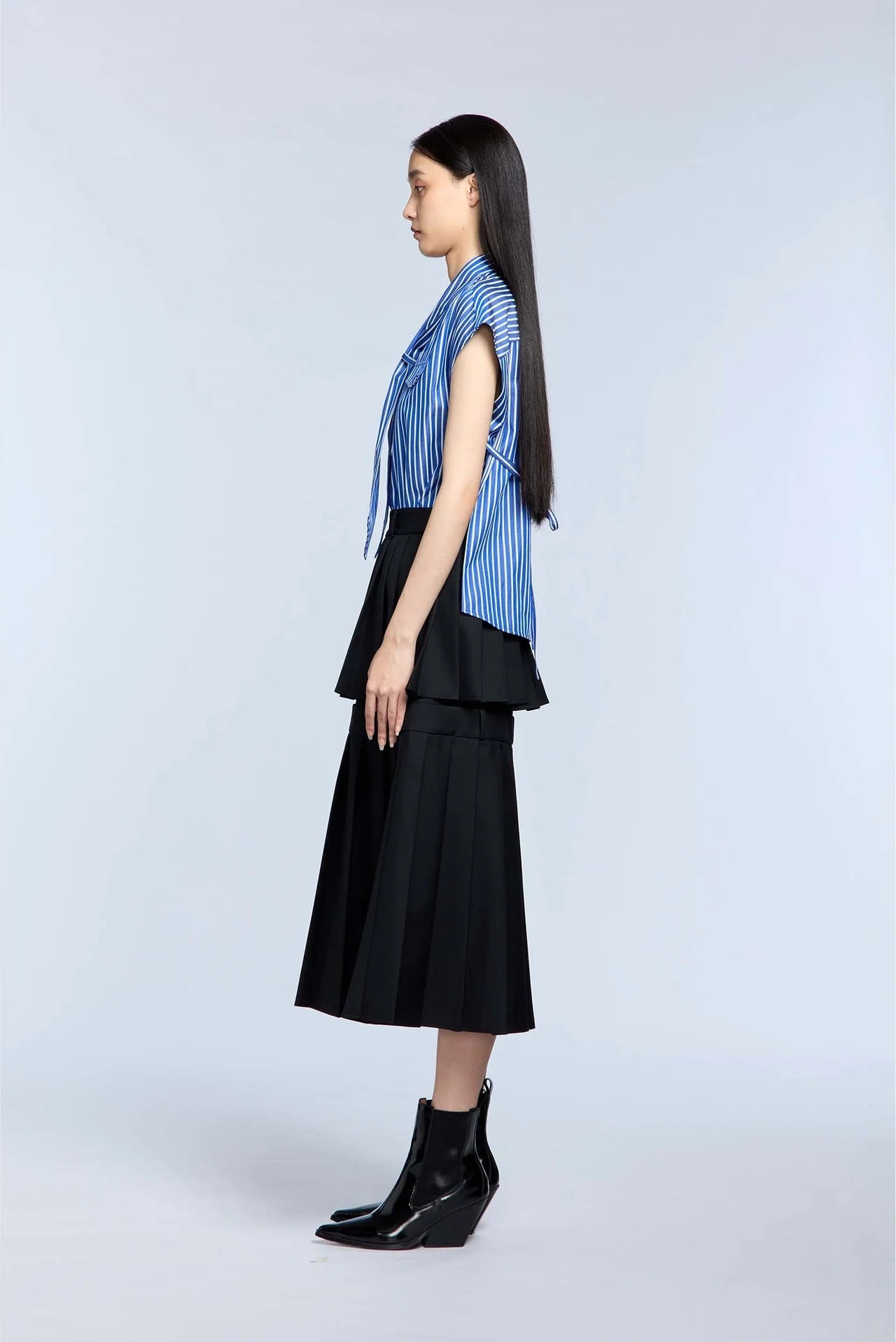 Self-Tie Stripe Shirt