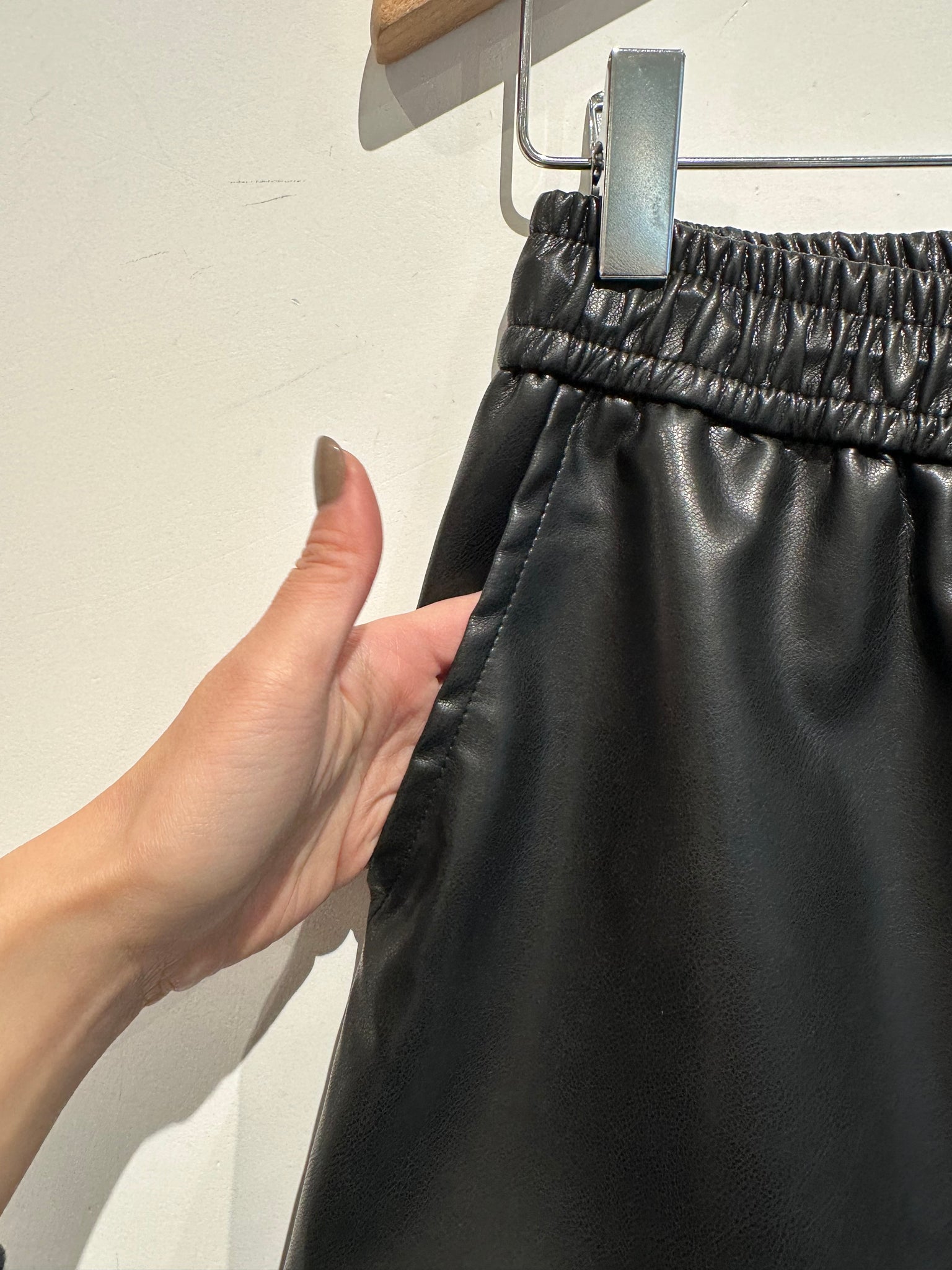 Boxy Faux Leather Pants