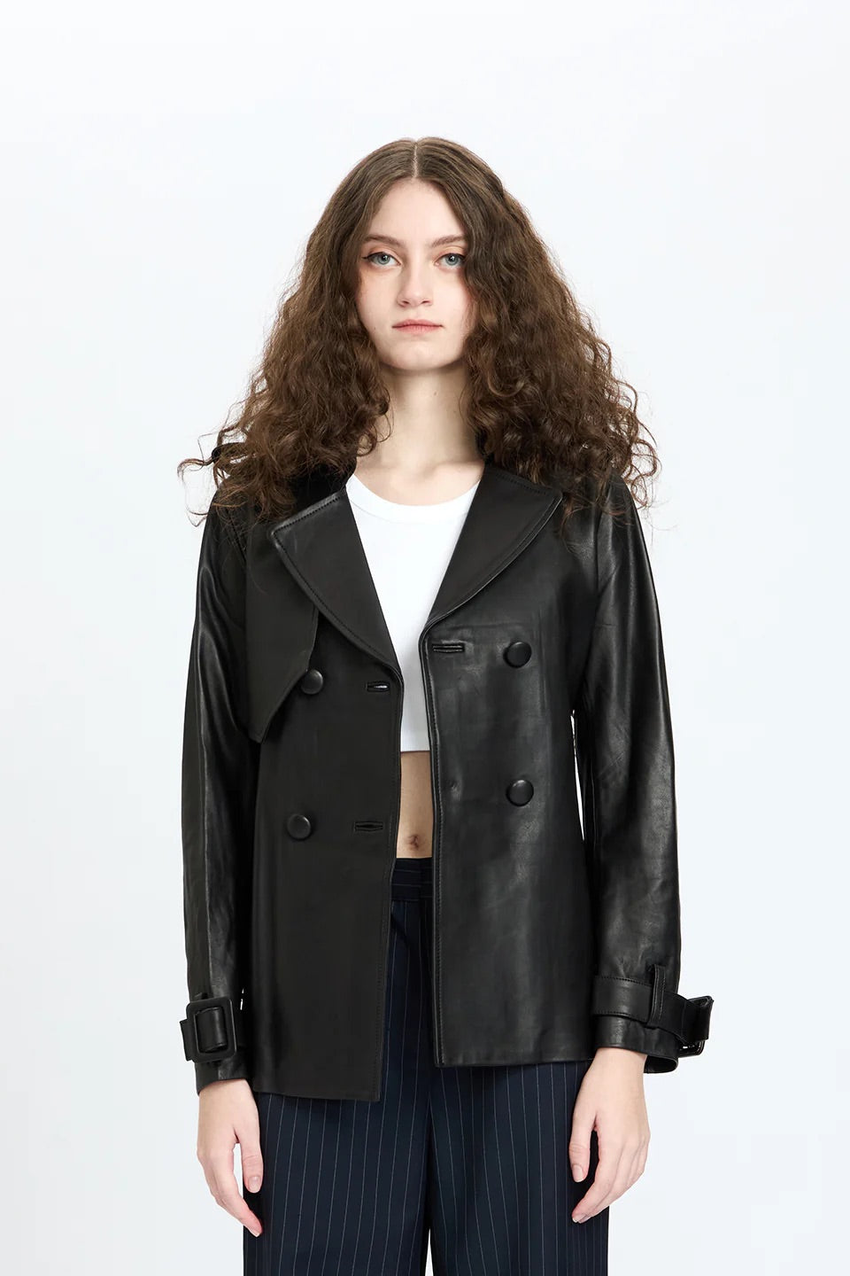 Leather Short Trench