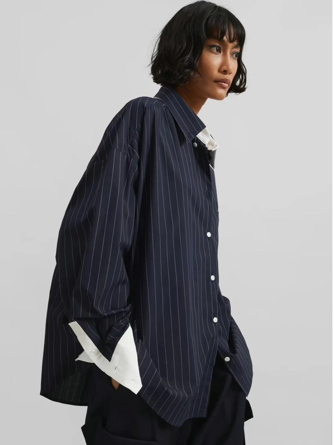 Double Sleeve Stripe Shirt