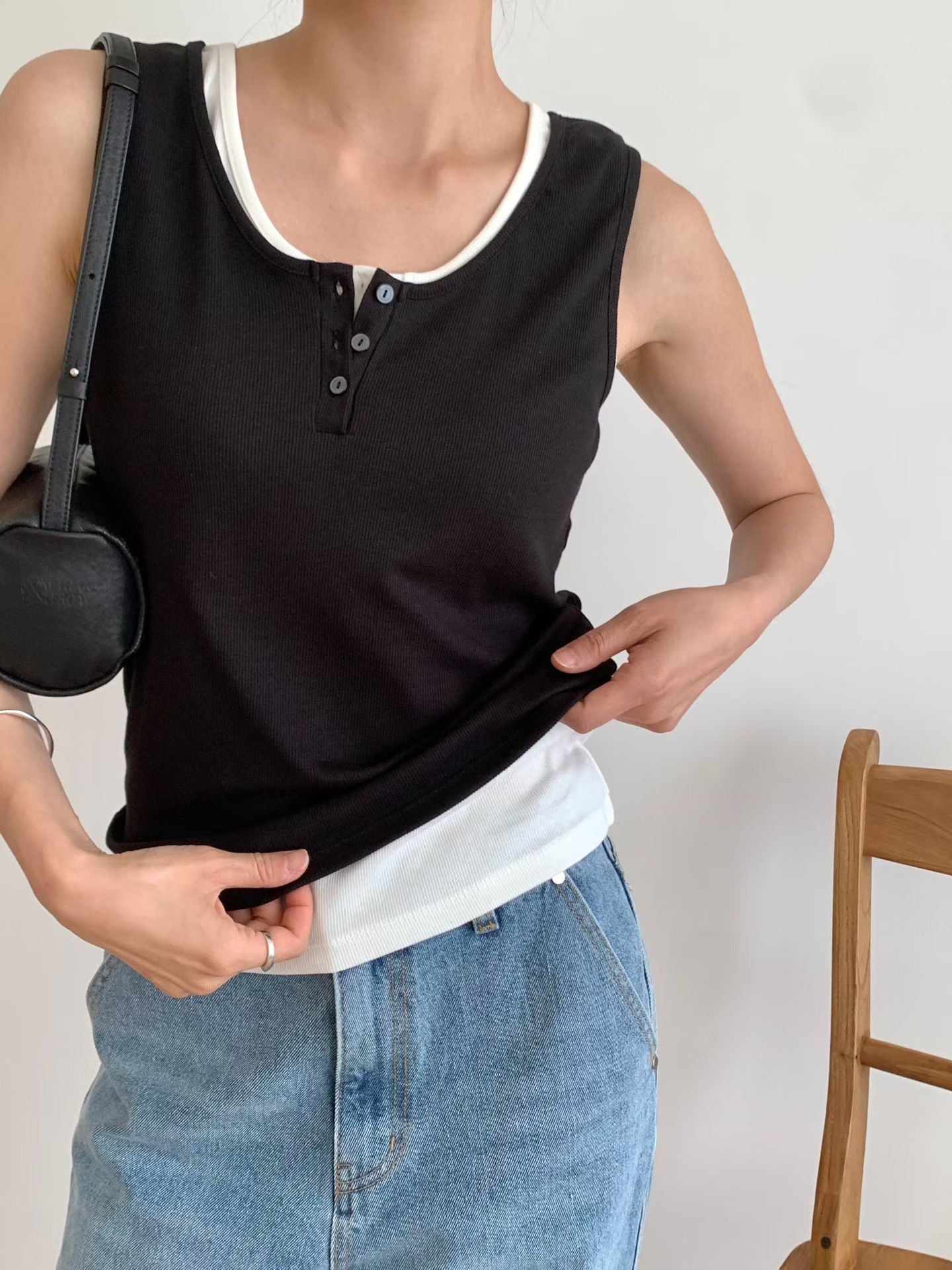summer Button Vest