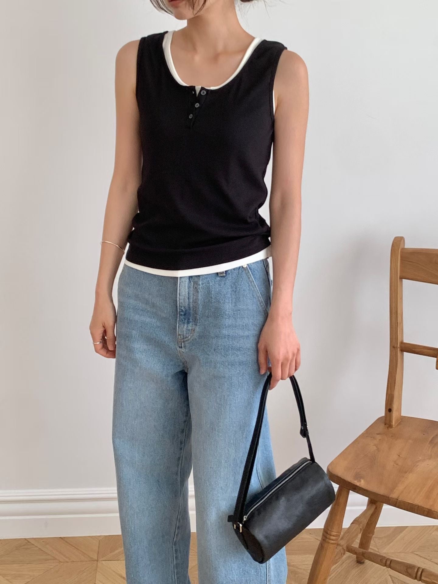 summer Button Vest