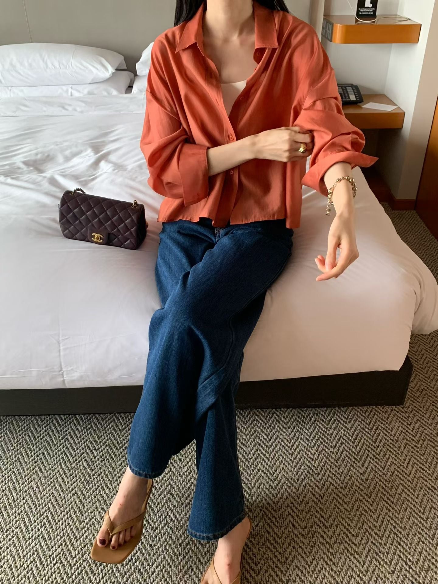 Premium Cropped Shirring Shirt (10-12Sep超抵價$468, 之後批發價$498)