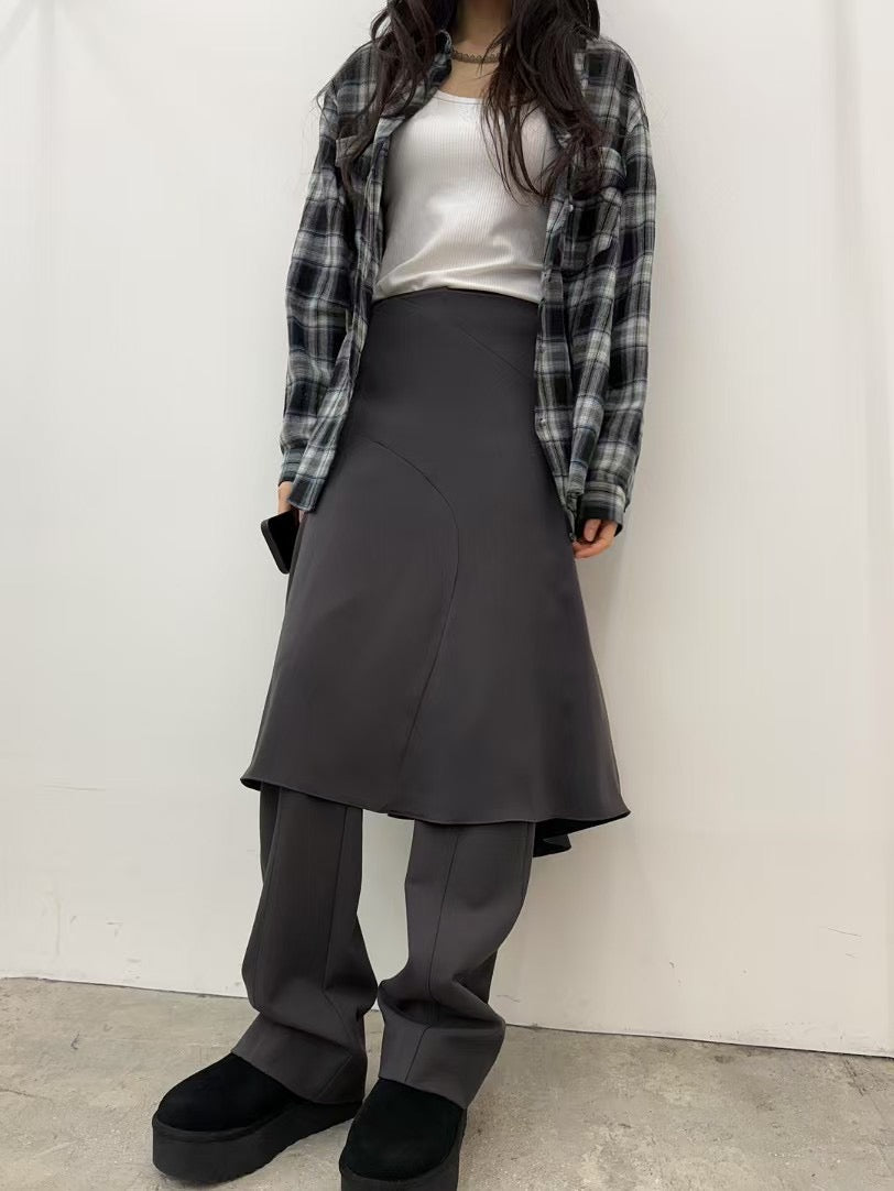 Modern Skirt Pants Set