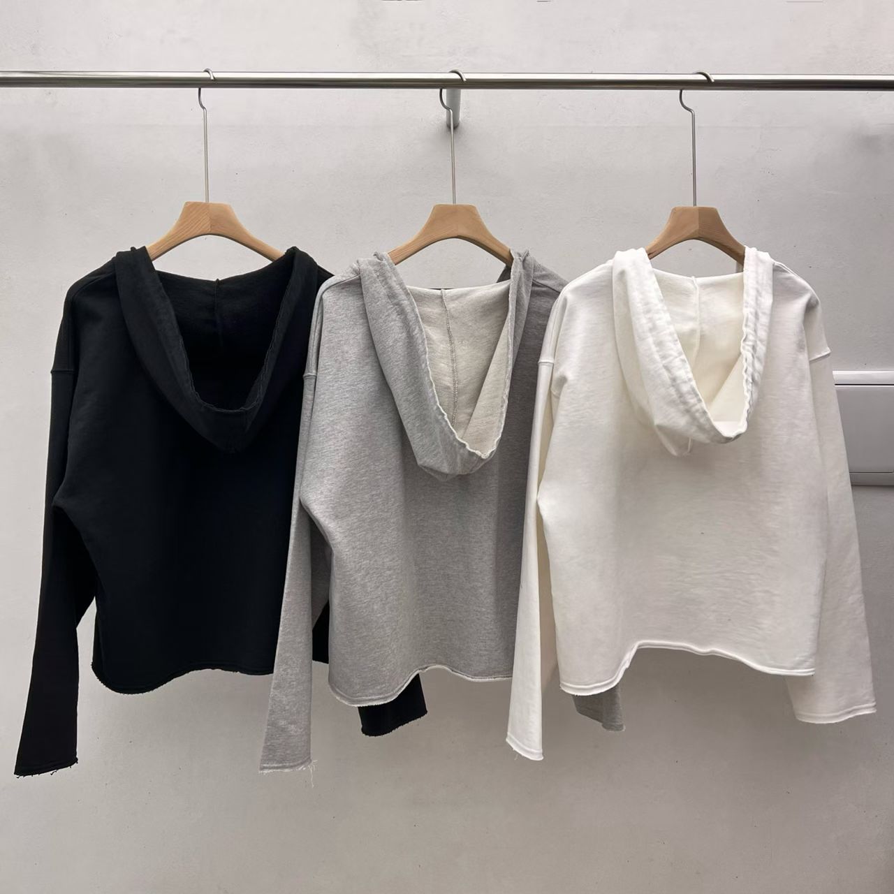 V Neck Boxy Hoodies