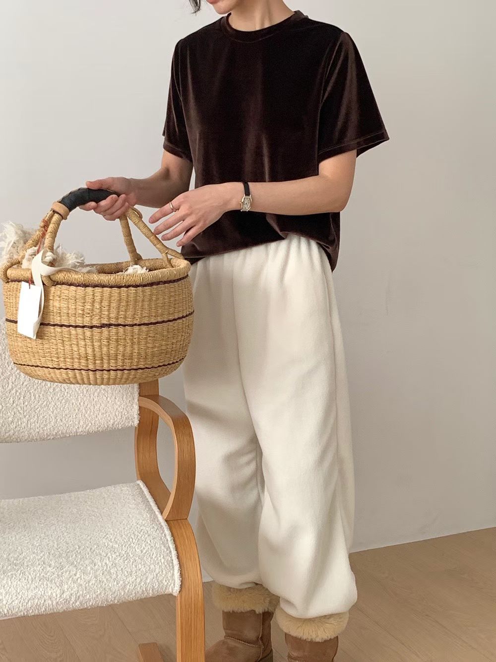 Classy Velvet Tee (加購$198)