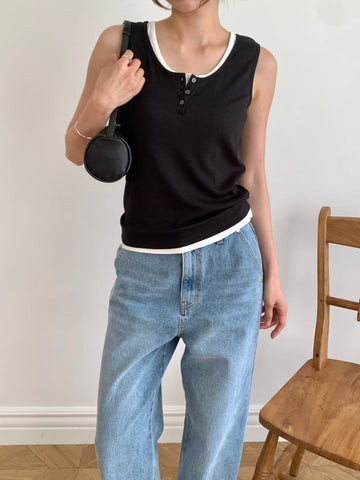 summer Button Vest