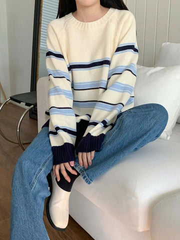 Stripe Line Knit Top