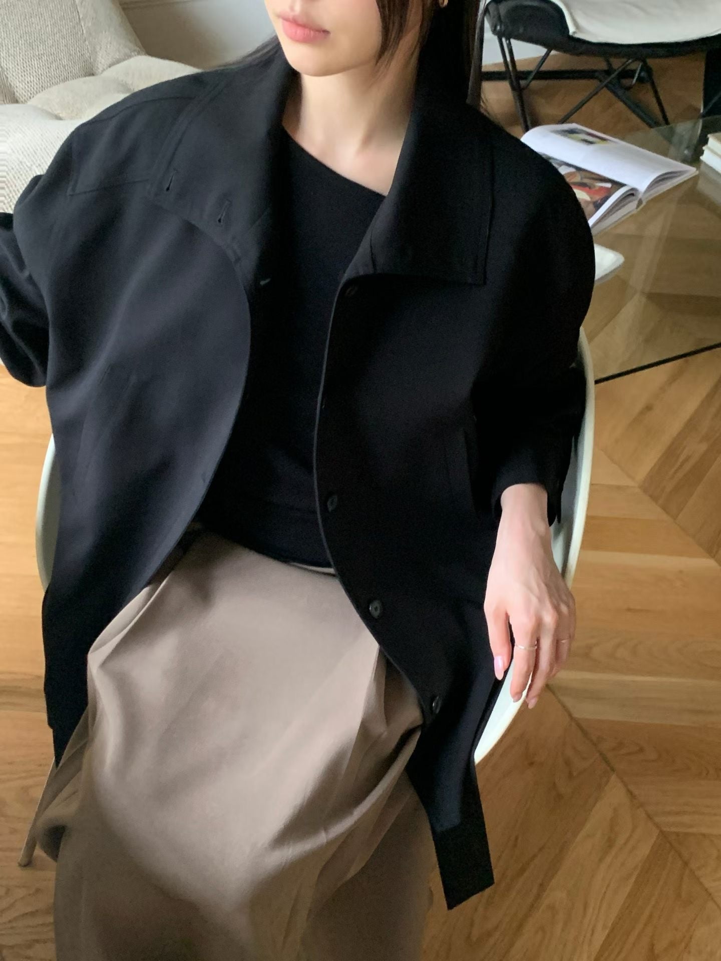 Deluxe High Neck Button Mid Trench Coat (9-11Sep超抵價$1188, 之後批發價$1288)