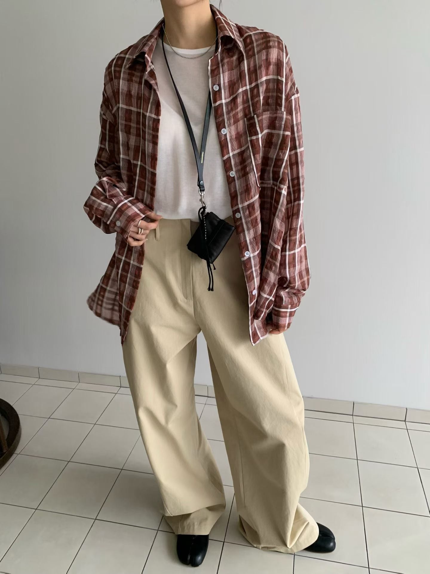 See Through Checker Shirt (29Apr-1May $448, 之後批發價$498）
