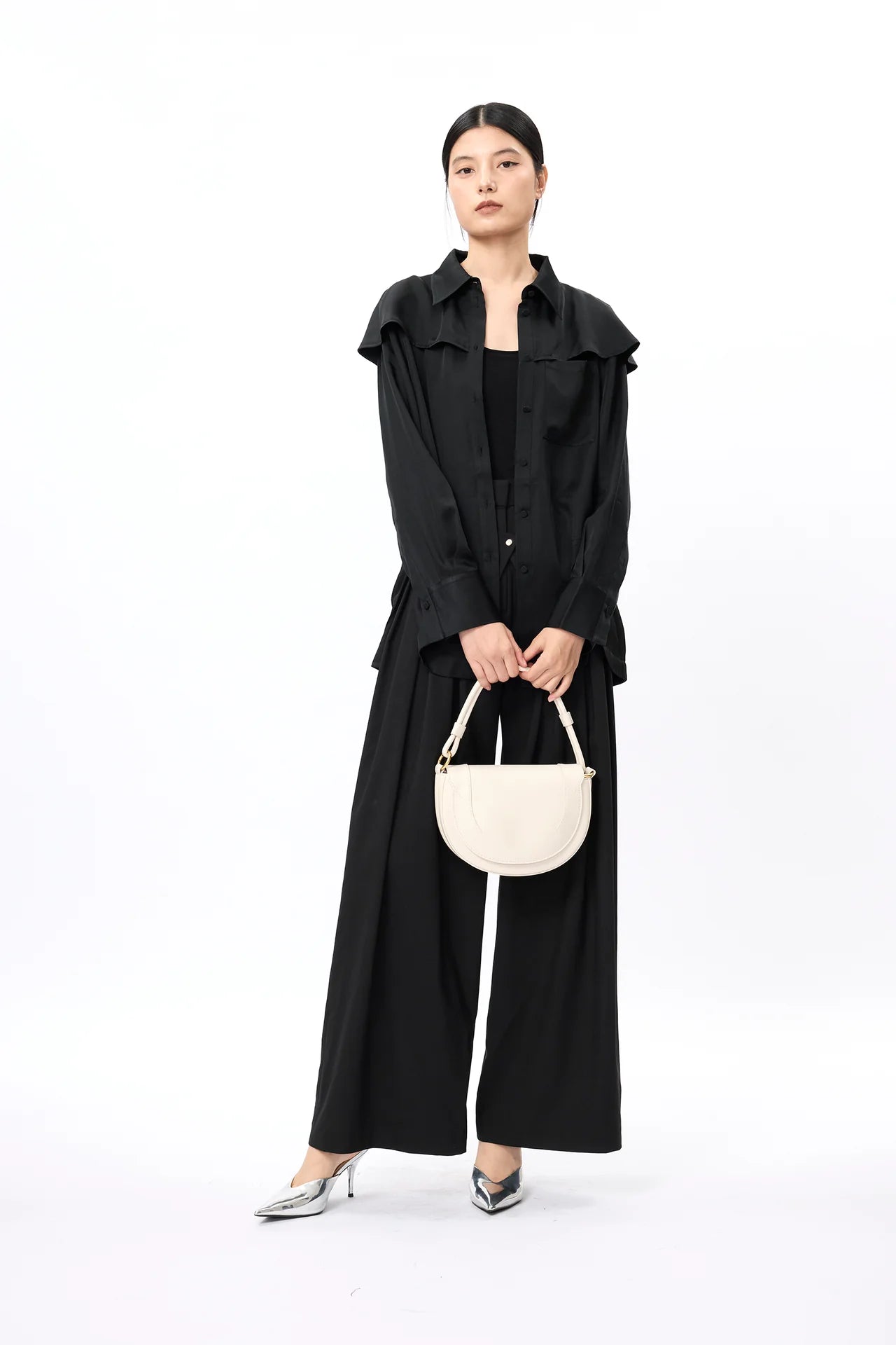 Elegant Cape Flare Shirt