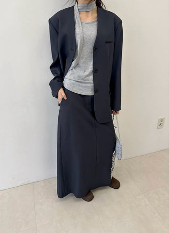 Cool Blazer Skirt Set