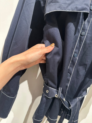 Stitched Button Trench Coat