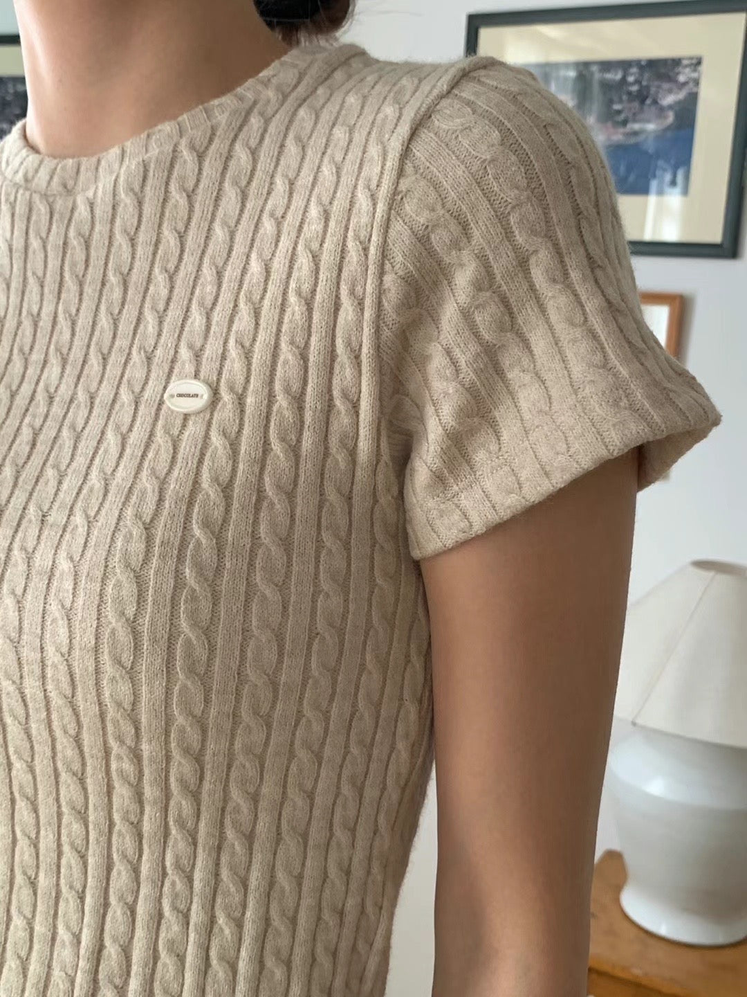 Cable Knit Just Fit Top