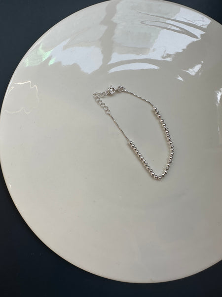 925 Silver 3m Beads Bracelet