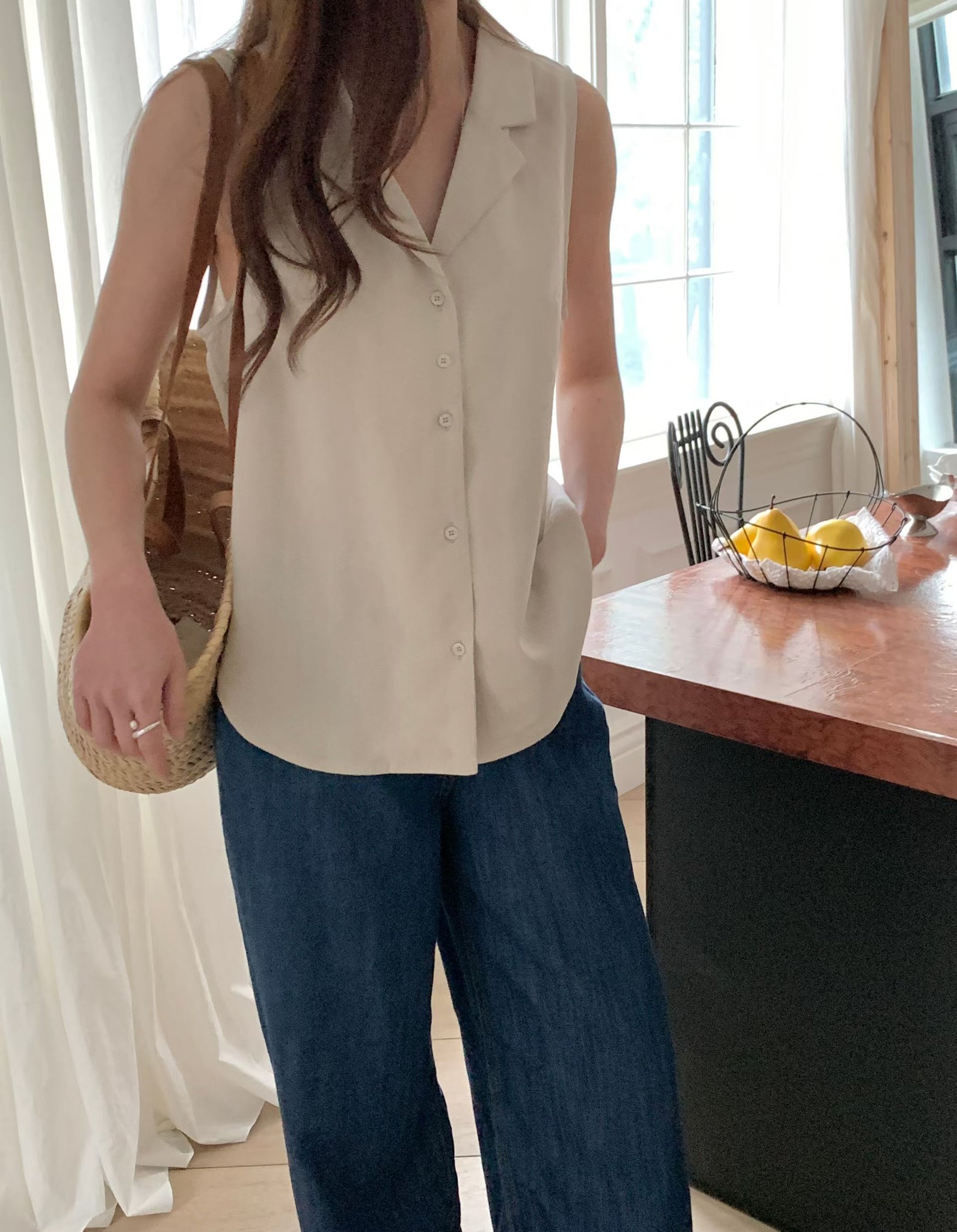 Back Folded Linen Cotton Vest (31Jul-2Aug 超抵價$298, 之後批發價$348)