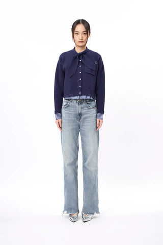 Self-Tie Flare Cardigan