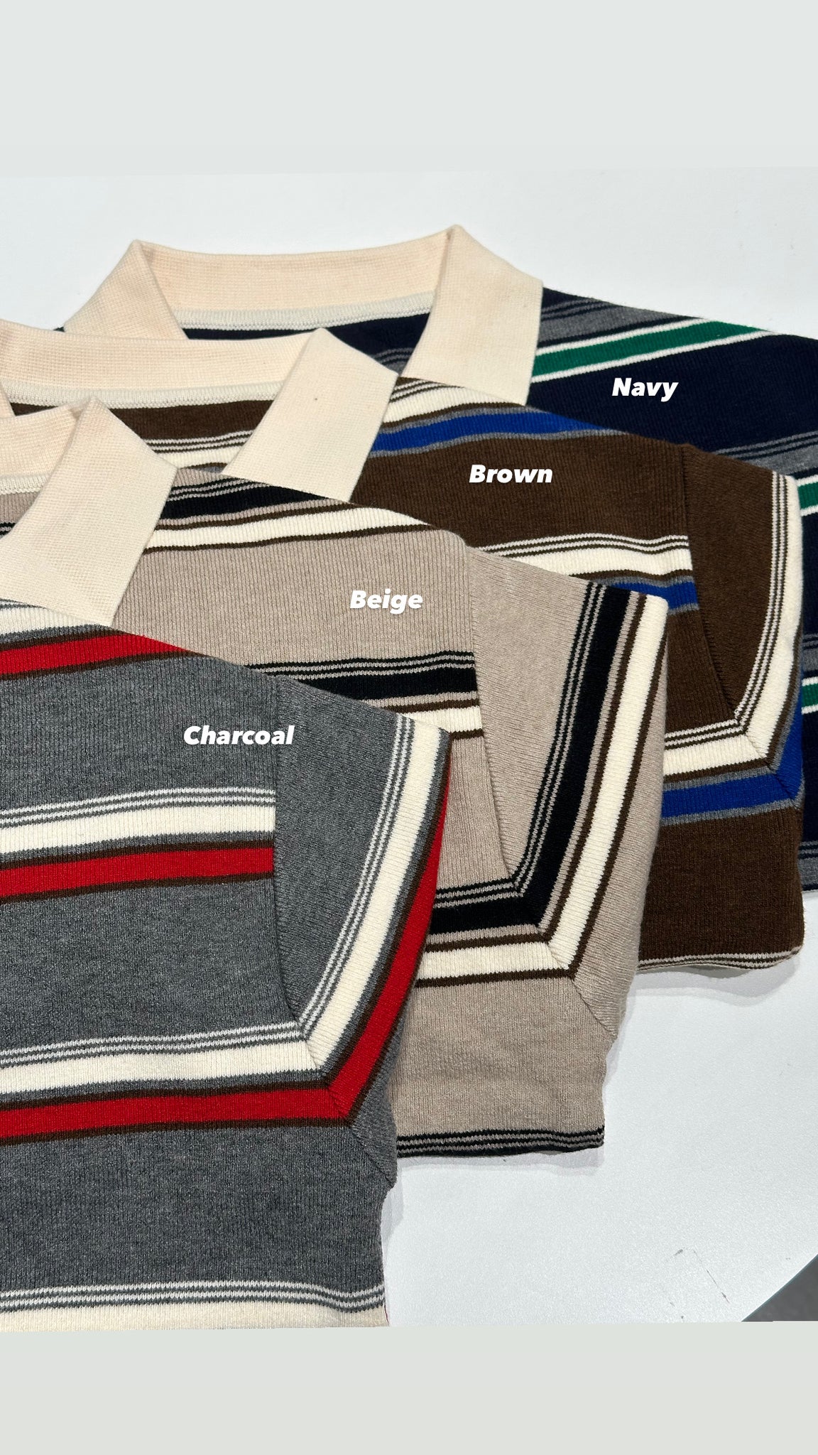 Polo Stripe Knit Top