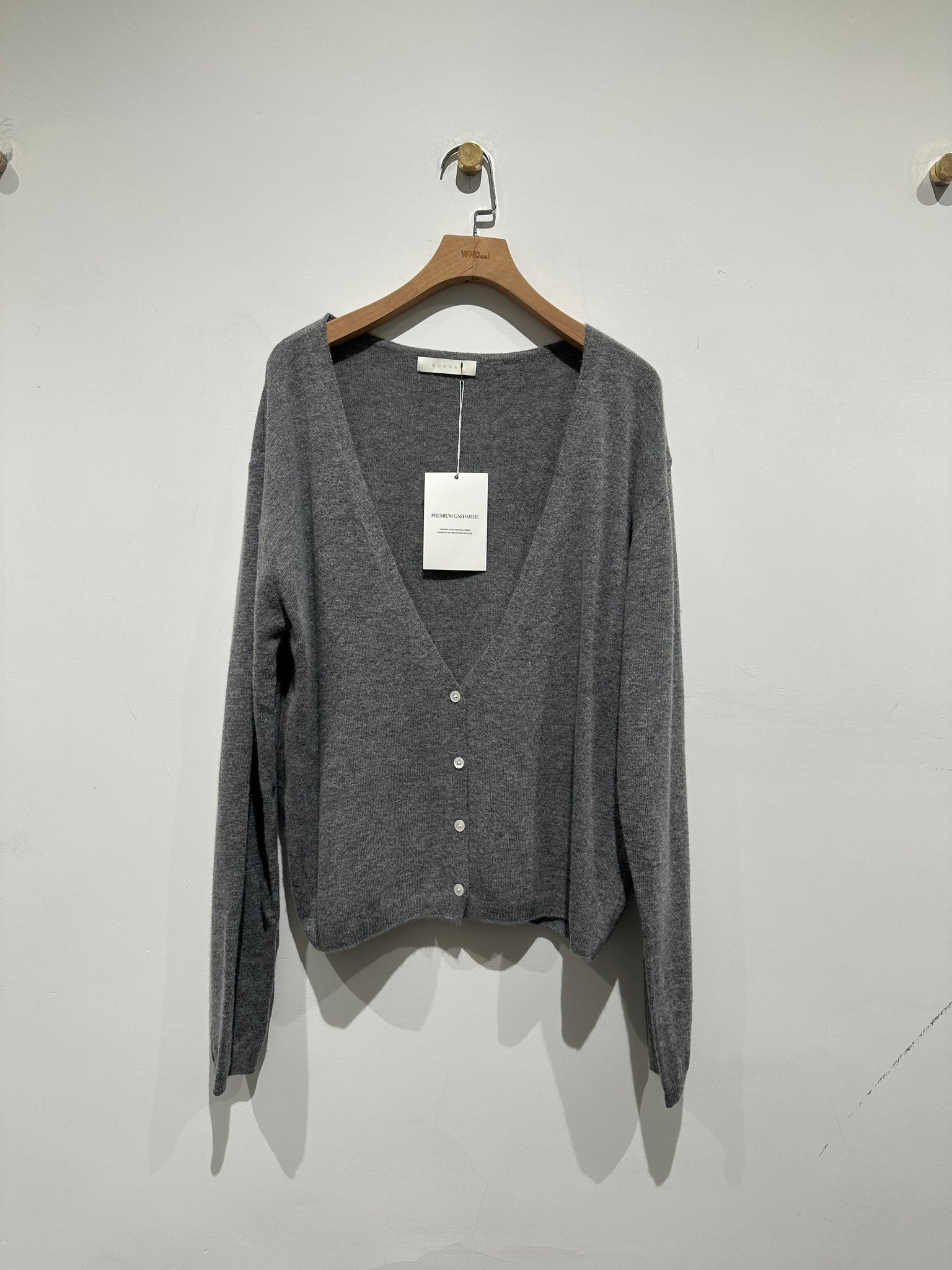 Premium Cashmere Low V Cardigan