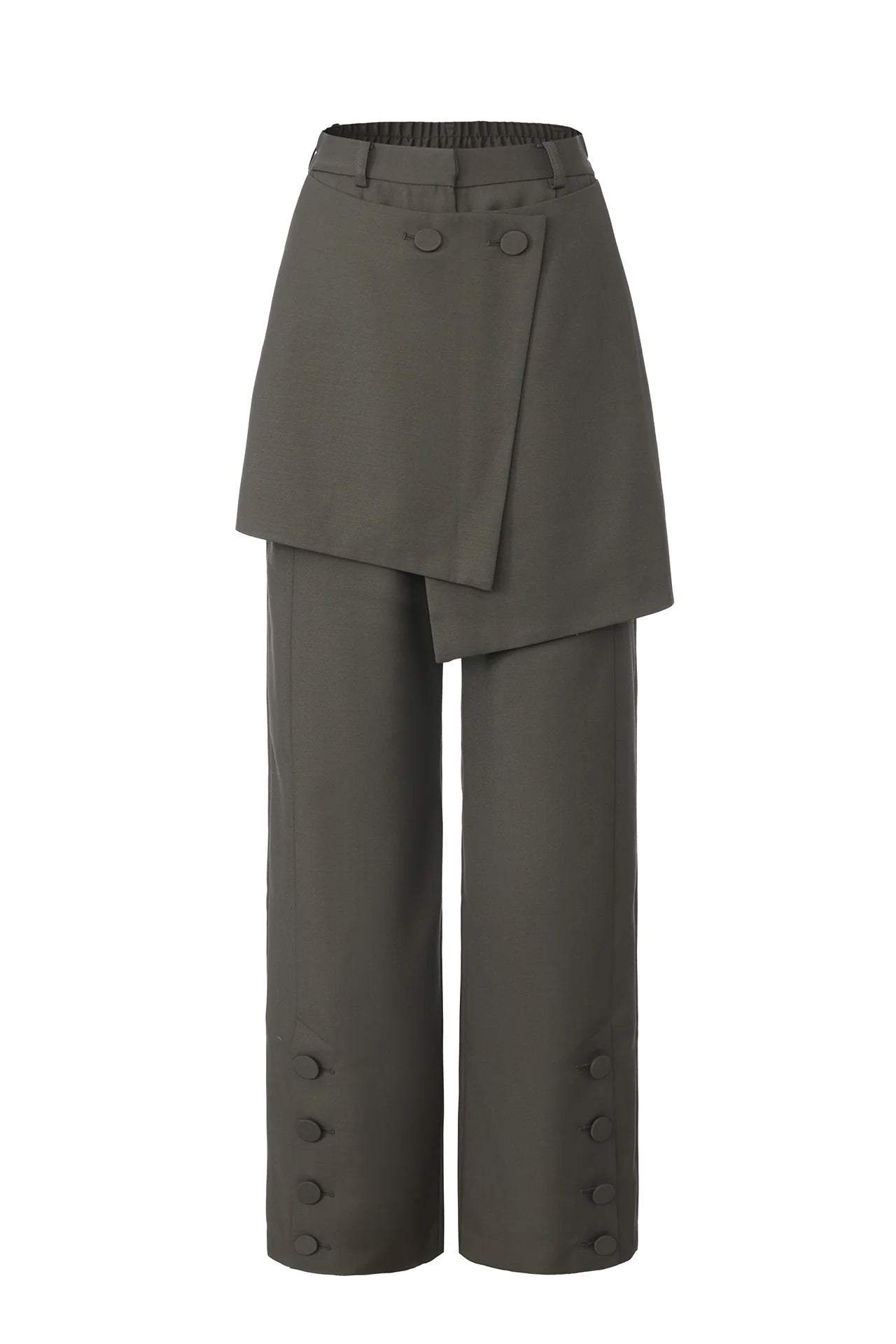 Layers Drapy Trousers Olive