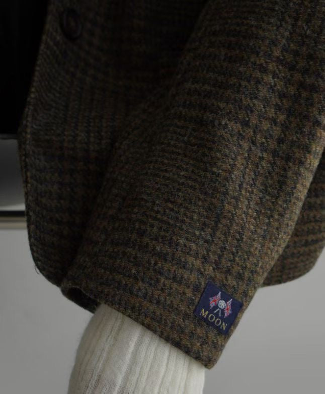 Moon Checker Wool Blazer